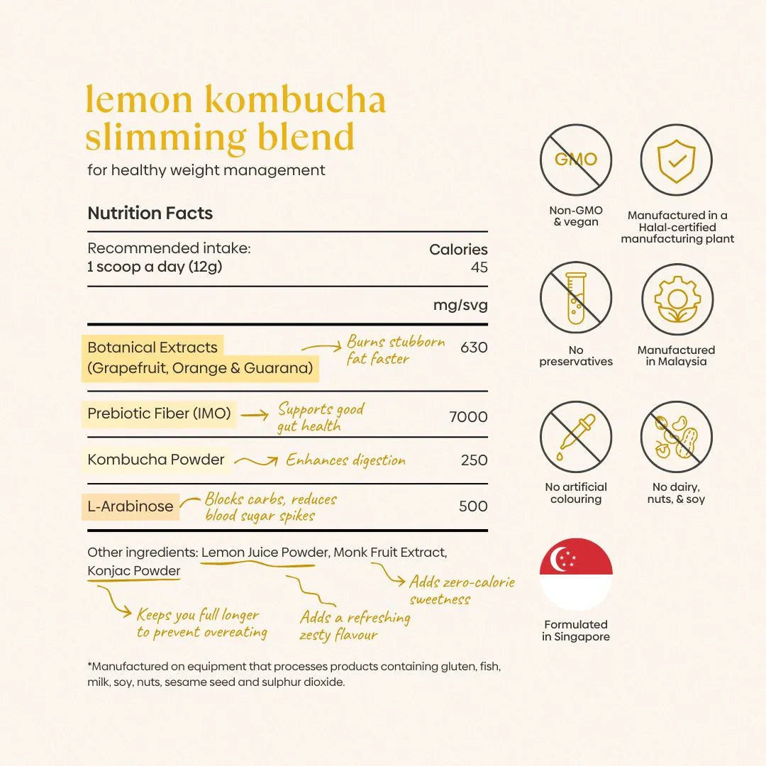 Lemon & Kombucha Slimming Blend